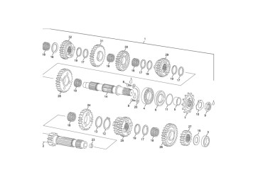 COMPLET GEAR SET 450 / 500 END