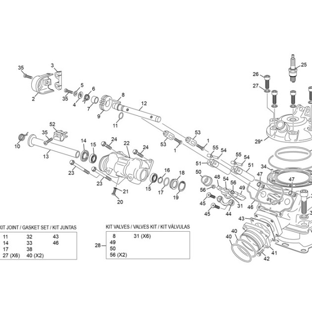 VALVE COVER END 250 2T END