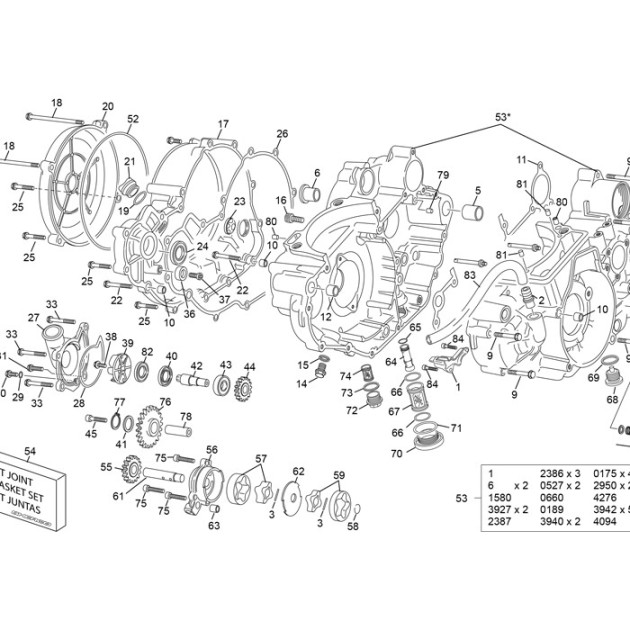 OIL PUMP SET 12MM 450 / 500 END