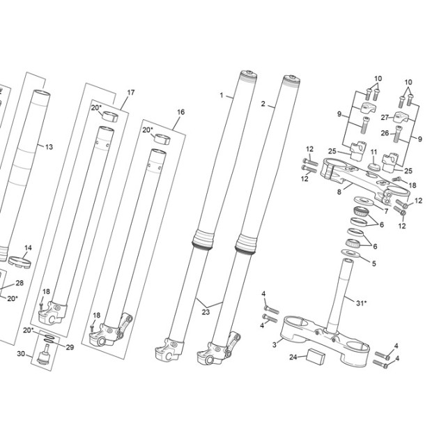 RIGHT FORK LEG WP  250/300 END 2012