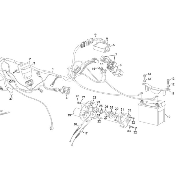 ACTUATOR MOTOR 250/300 2T END