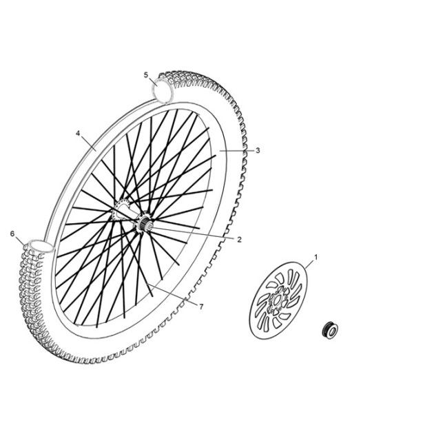 EBIKE FRONT DISC L203 W/LOCK EXTERNAL