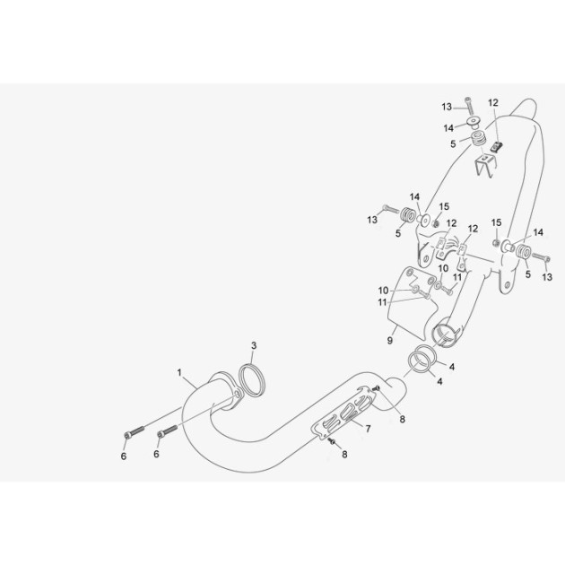 EXHAUST TUBE HOMOL TRIDE 2 STOCK