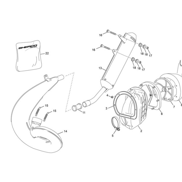 EXHAUST END 250/300 2T