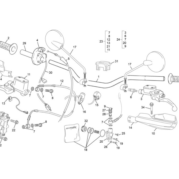 THROTTLE CABLE END  250/300 SYNERJECT