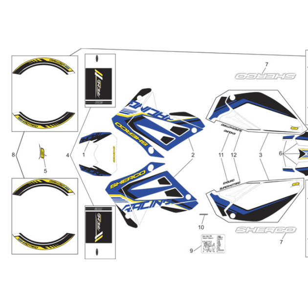 DECALC FORK  RACING 50 END/SM