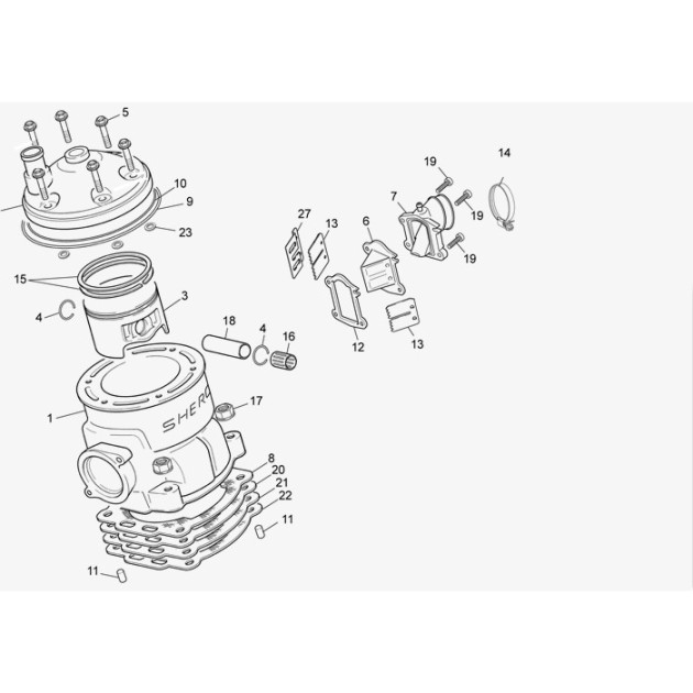 ADMISION PIPE CARB 26 WITHOUT HOLE