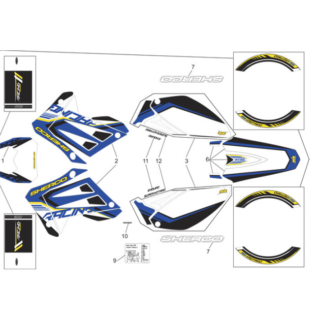 CHANGE 50 FRONT SET BLUE/ WHITE