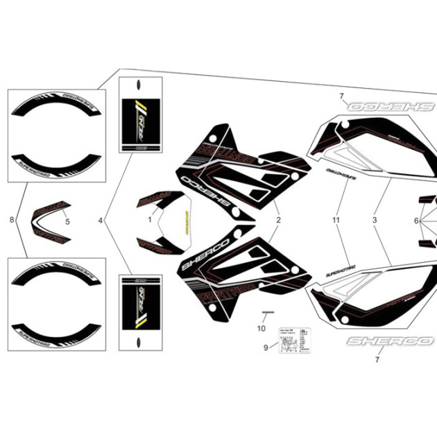 STICKER RIM SM  SET OF 8 PARTS 50 BLUE/ WHITE