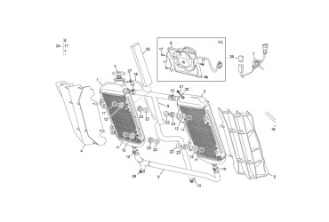 RIGHT RADIATOR 250/500 EVO1