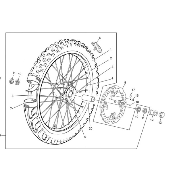 FRONT TYRE 90/100 - 21 57R  ENDURO COMP VI F TT