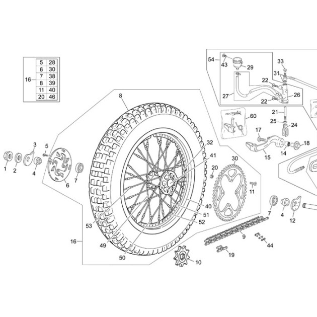 BACK WEEL  2.5/2.9 TR TITANIUM SHERCO