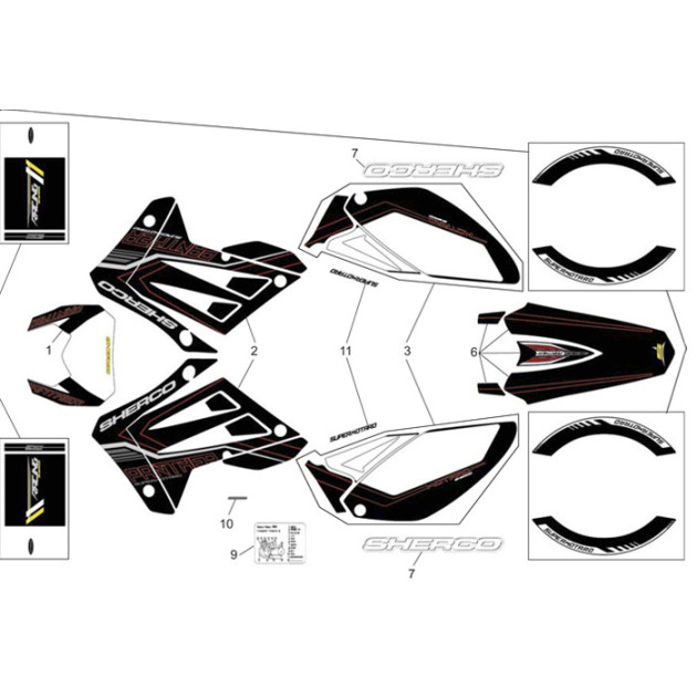 STICKER BACK MUDGUARD 50 BLACK EVO
