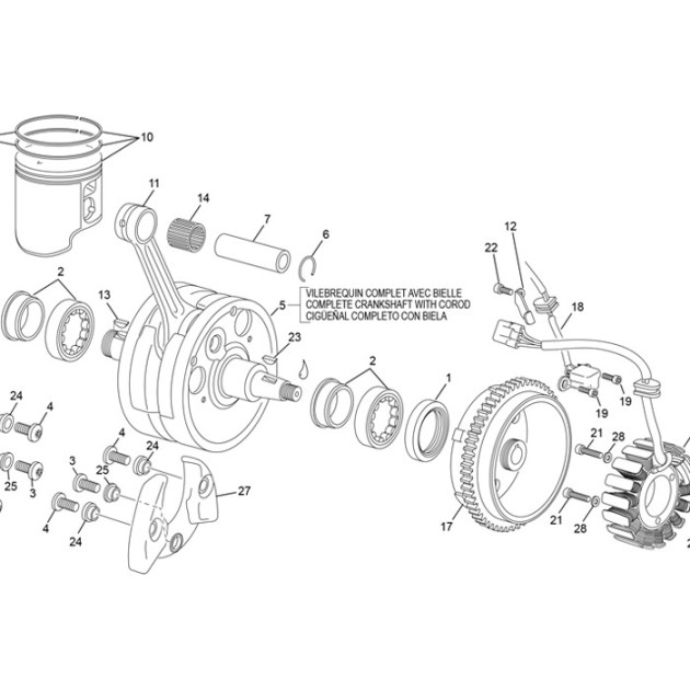 PISTON PIN 125 END 2T