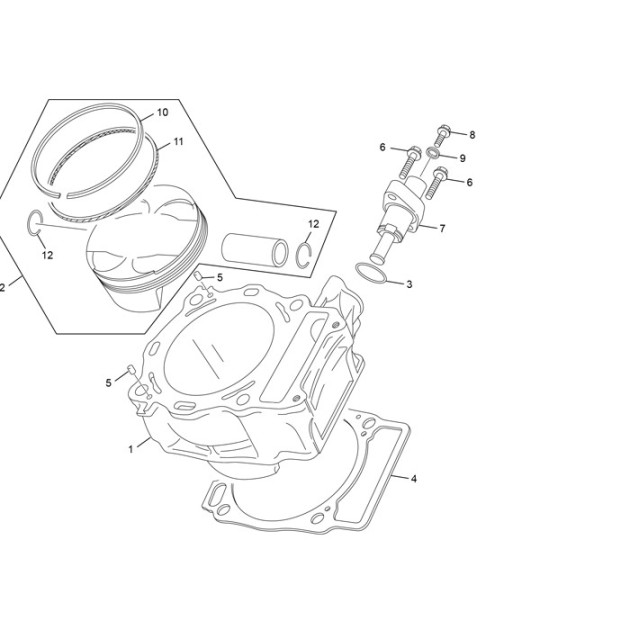 CILINDER GASKET END 455 0.8 MM