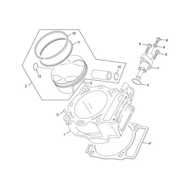 RING PISTON 95 MM 450 SEF