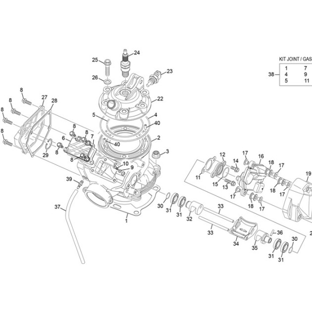 CILINDER GASKET END 250 2T END 0.3 MM