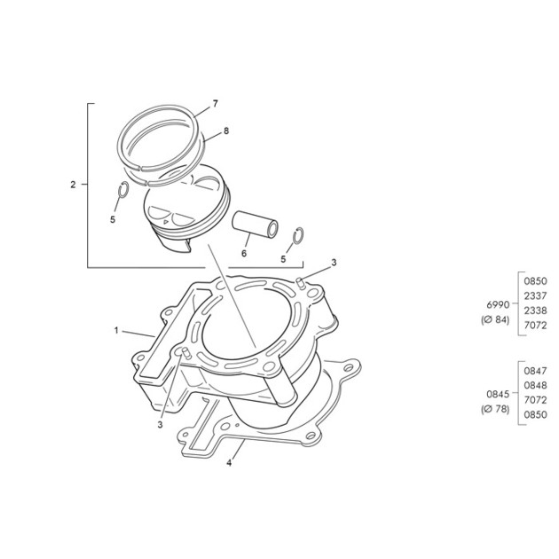 CYLINDER GASKET 0.4 250/300 END