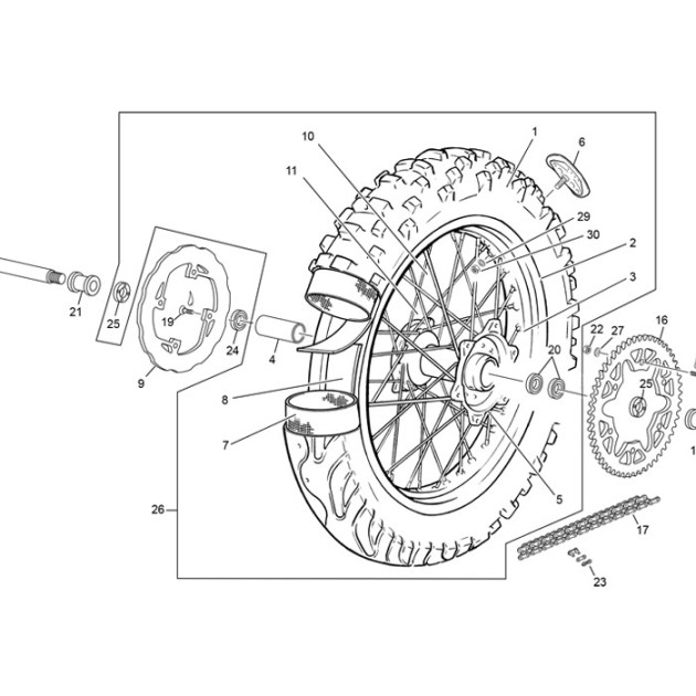 REAR HUB SPEACER 250/510 END