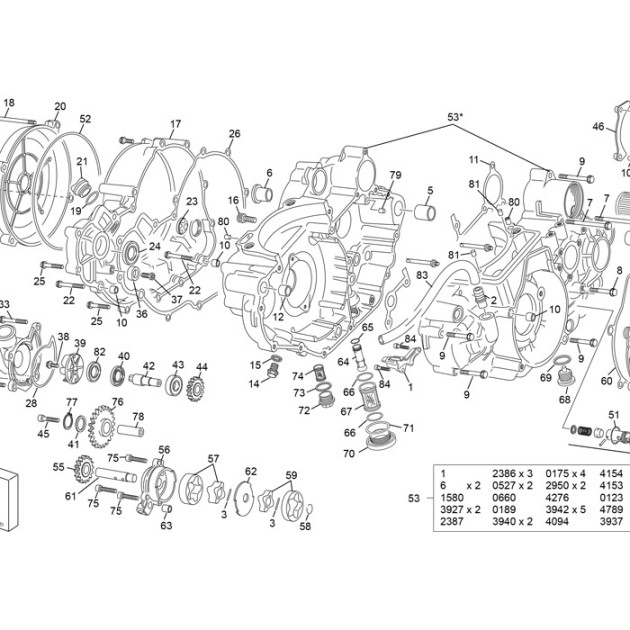 SPACER OIL PUMP 450 / 500 END