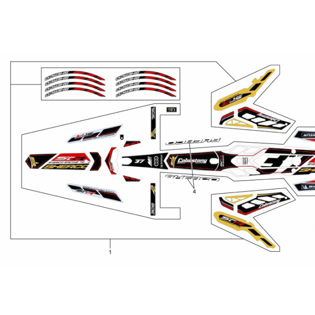 STICKER PROTECTION CABESTANY TR13 ( KIT )