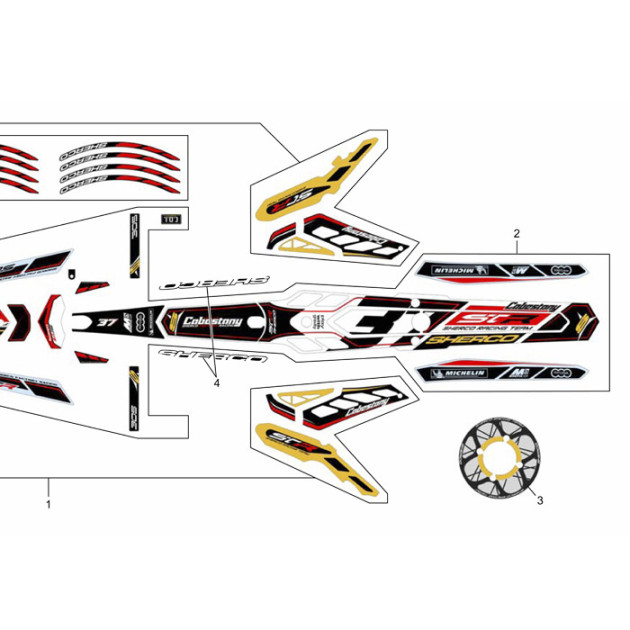 STICKERS SPROKET SET CABESTANY TR13
