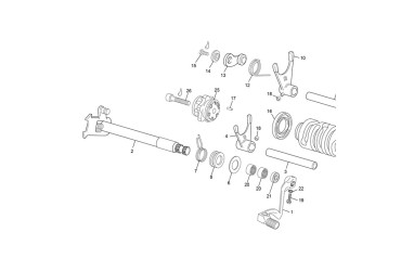 CYLINDER GEAR SELECTOR SHAFT SEF