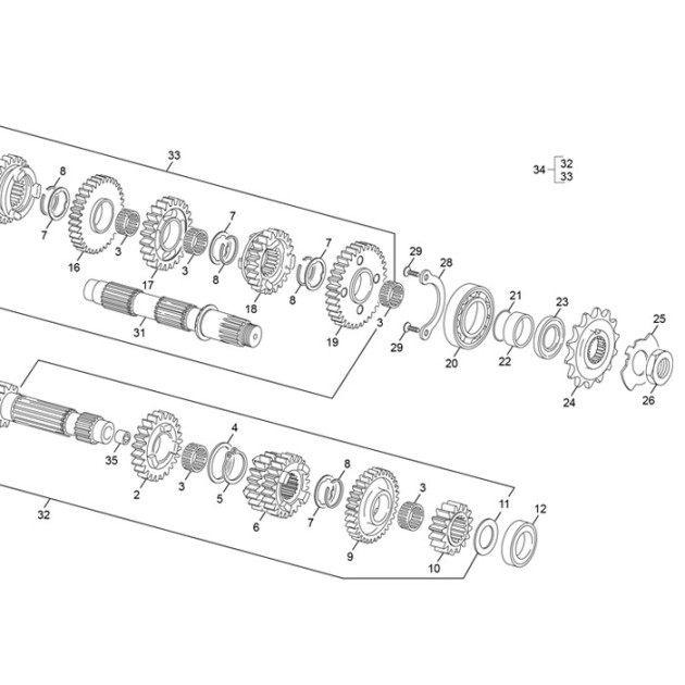 GEAR 6 Z21 250/300 2T END