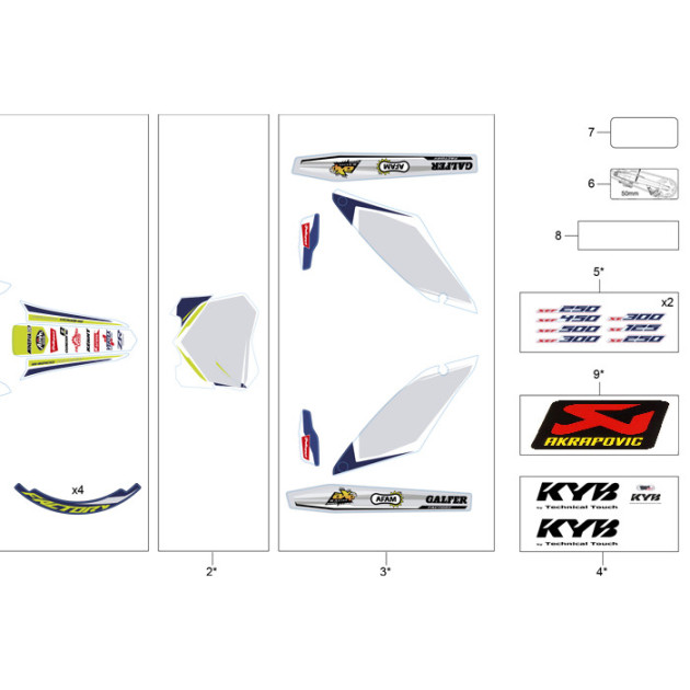 STICKER SPECIAL AKRAPOVIC 250/300 SEF