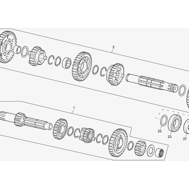 GROUP FIRST SHAFT WITH PINION F