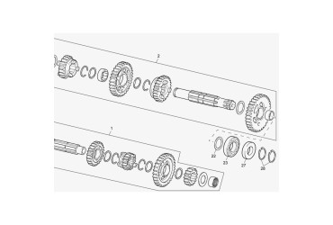 GROUP SECOND SHAFT WITH PINION LEGER F