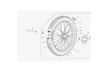 FRONT WHEEL TR. BLUE SHERCO F