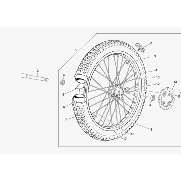 FRONT WHEEL TR. BLUE SHERCO F