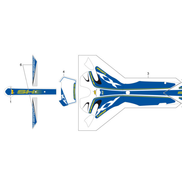 ADHESIF FRONT LIGTH XY125