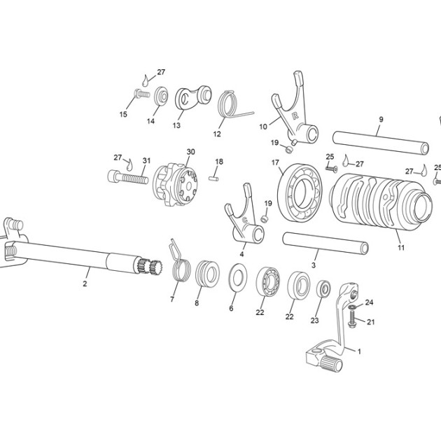 INDEX LEVER ASSY 250 END