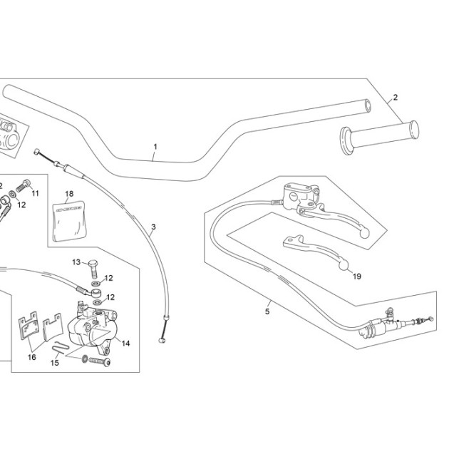 COMPLETE CLUTCH SET BRAKTEC HIDRAULIC CABLE XY125