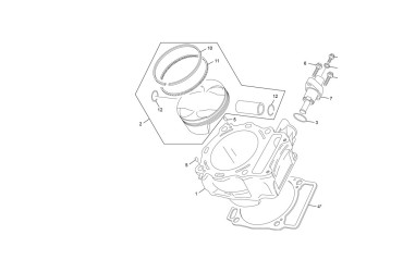 PISTON SET 450 SEF D19 STEEL RING