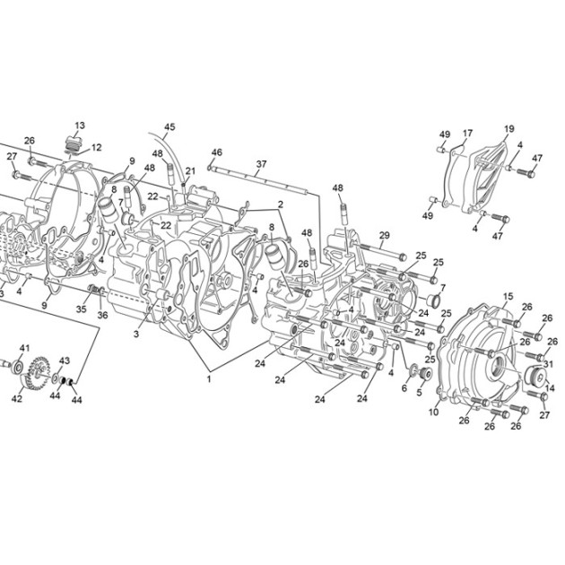 CRANCKASE SET 250/300 SE 2022 SPARE PARTS