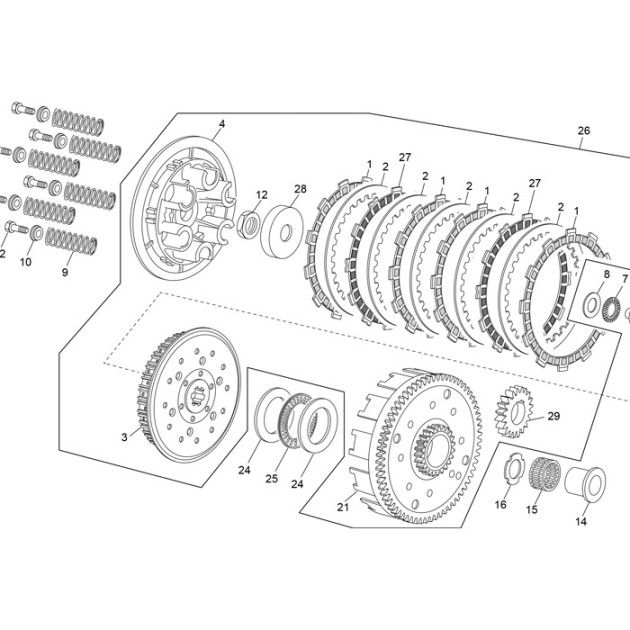 HEX NUT CLUTCH M16X125 SURFLEX R