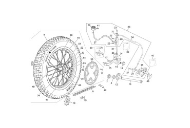 REAR RIM BLUE MAT NERVE 32 R LIGTH