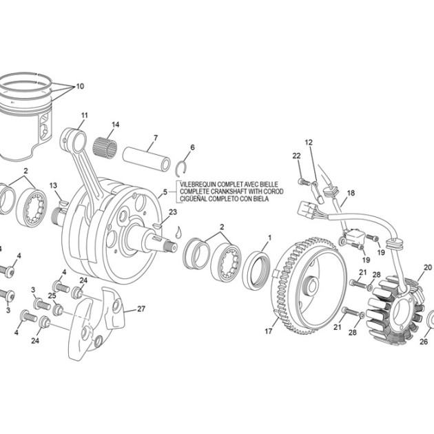 CRANKSHAFT ASSY 125 SE