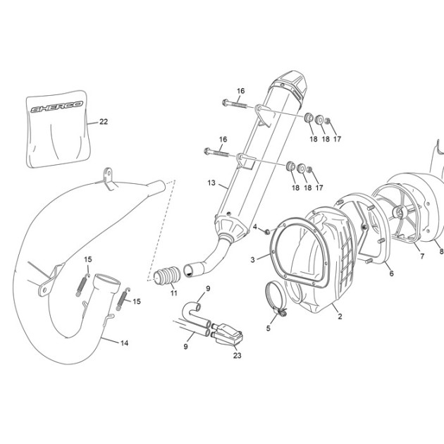 CATALYSED EXHAUST 125 SE