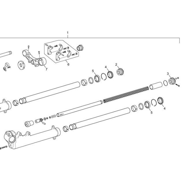FORK TRIAL MARZOCCHI ALUMINIUM WITHOUT HANDLEBAR SUPPORTS
