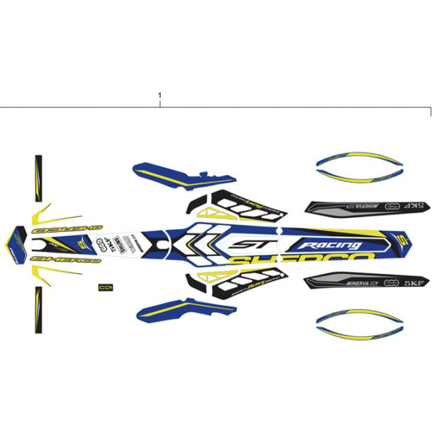KIT  BLISTER STICKER RACING 2015 TR SH