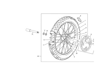 FRONT WHEEL  END 450 BLUE WITHOUT DISC