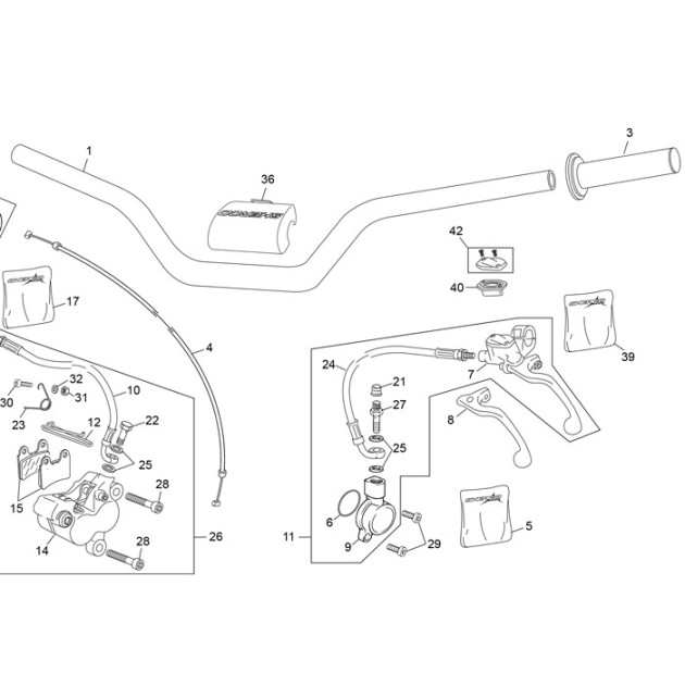 MASTER CYLINDER COVER LEFT  ALU GREY OXIA