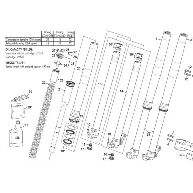 Spring 4,6N/mm 75-85 Kg