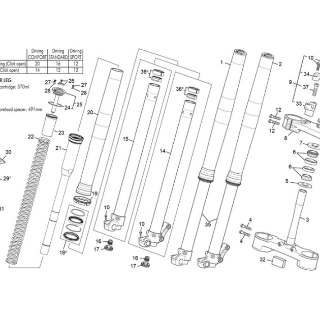 AXLE CLAMP RIGHT+TUBE CPL.
