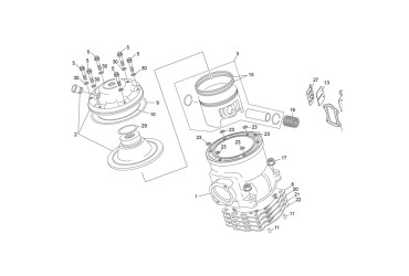 CYLINDER HEAD SET 1.25 TR BLACK S3 SHERCO