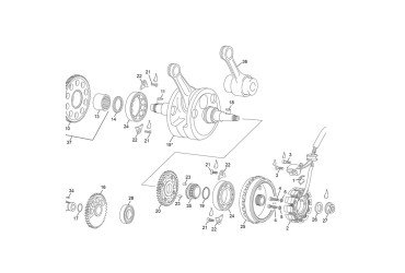 CRANKSHAFT REPAIR KIT 450 SEF EVO 19 MM